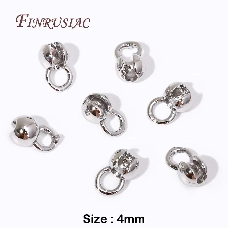 10-20 Pcs/Lot Crimp Beads 18K Gold Plated End Crimps For Jewelry Making DIY Bracelets Accessories,Bead Tip Connectors Findings