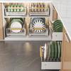 Cabinet Pull-Out Dish Drainer and Storage Rack