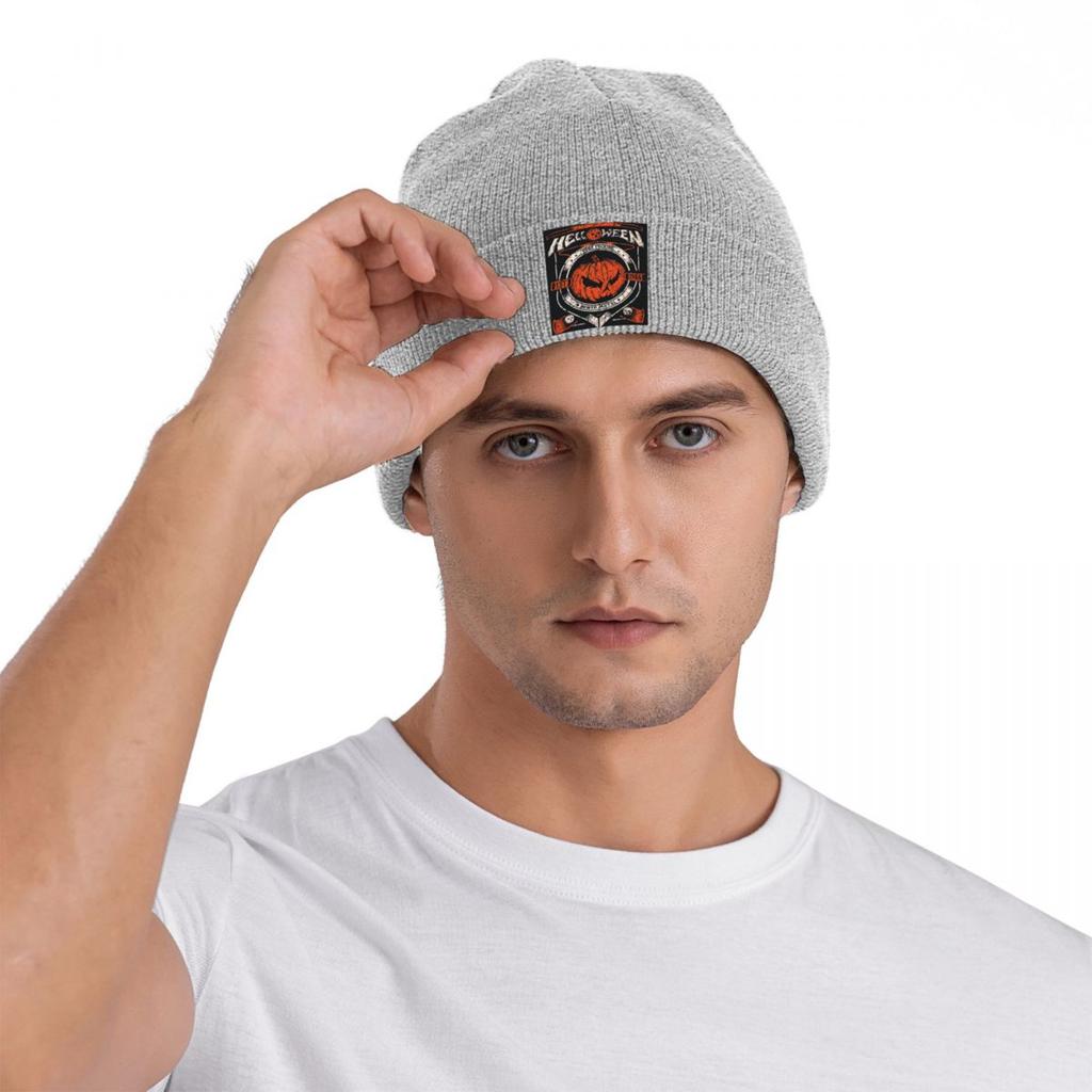 Helloween Rock Band Warm Knitted Cap Winter Knit Bonnet Hat Skullies Beanies Hip Hop Caps for Unisex