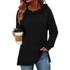 Felpa con cappuccio da donna S, tinta unita classica, con tasche, orlo spaccato, manica lunga