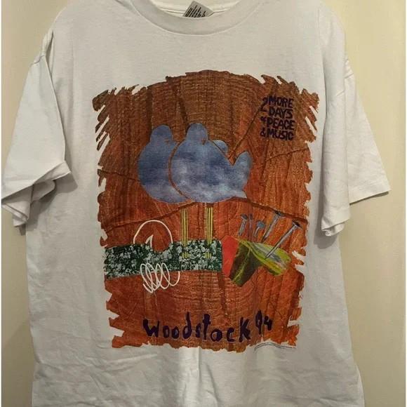 Woodstock Nin 94 Concert T shirt Rare Design White Unisex Men Women WA0558 S
