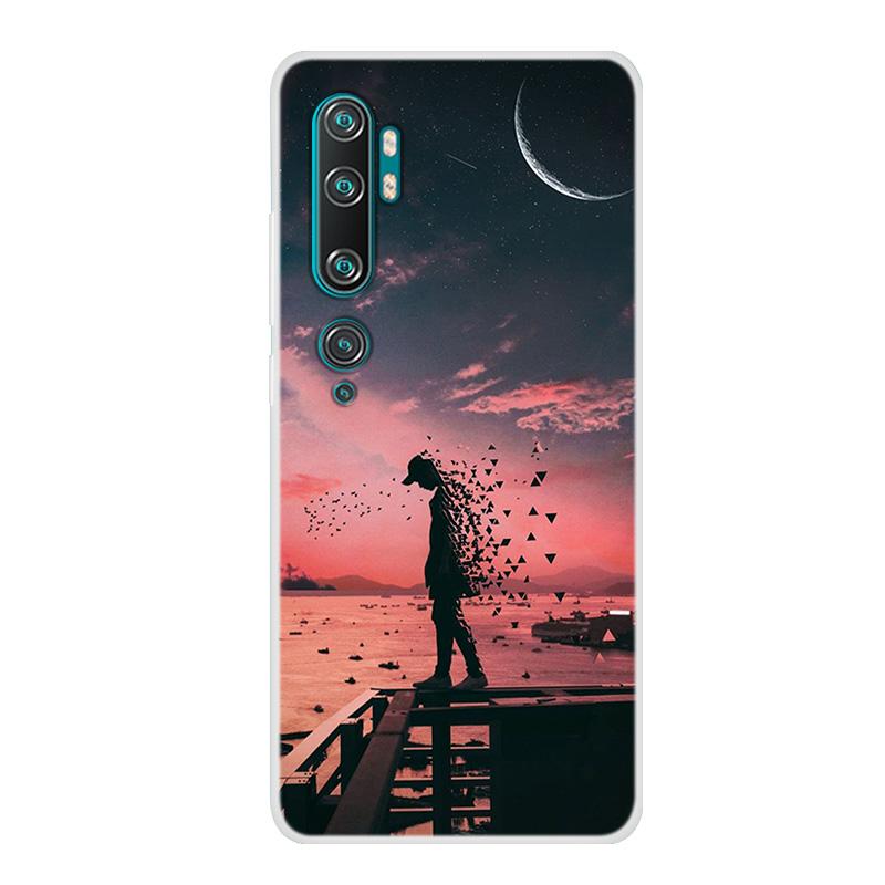 For Xiaomi Mi Note 10 Case Soft Silicone Back Cover Phone Case on For Xiaomi Redmi Note 10 Pro Coque For Xiomi Mi Note10 Pro
