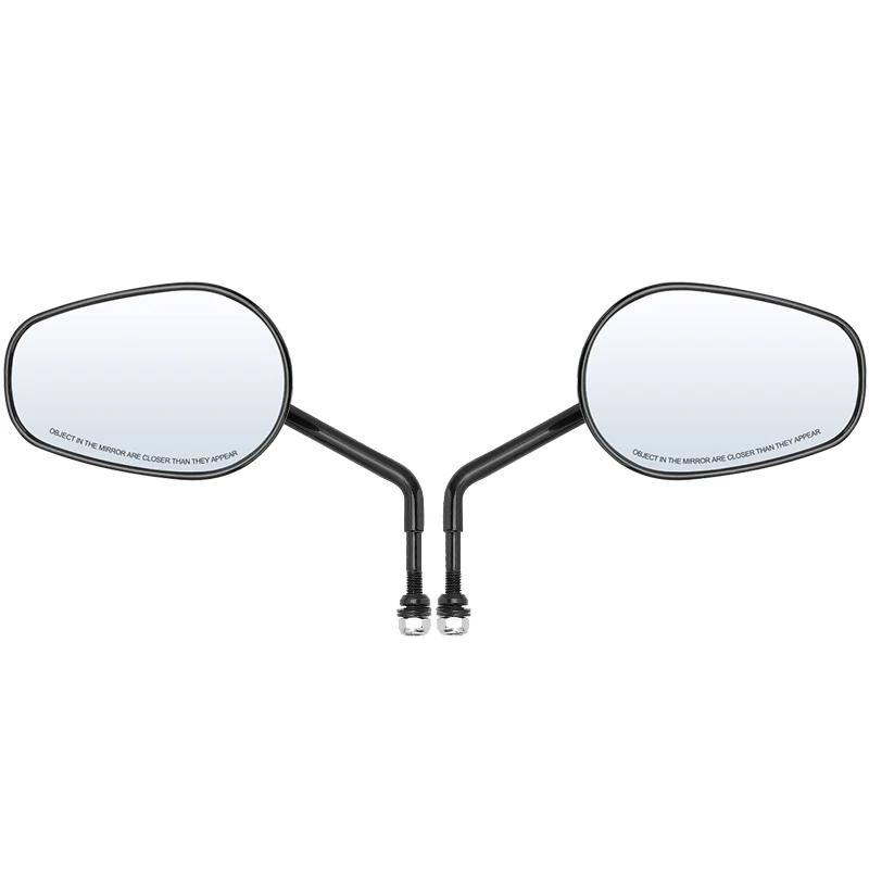 

8MM Motorcycle Rear View Mirror Side Mirrors Left Right For Harley Touring Road King Sportster XL883 1200 Fatboy Dyna Softail чёрный