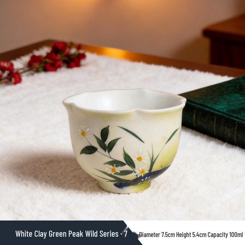 Luxury Hand-Painted Ceramic Gaiwan & Tea Tasting Cup Set for Women