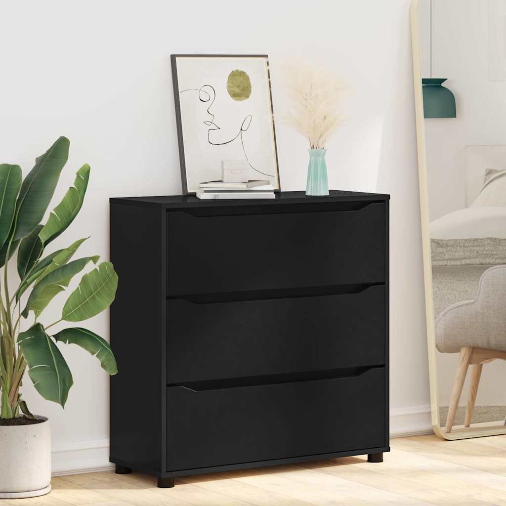 Storage Cabinet Black 80 x 31 x 81 cm Particleboard