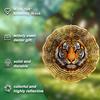 Tiger Metall Windspiel für Außendekor 360° drehbarer Haken 10 Zoll Handgefertigt Garten Balkon Geschenk Dynamischer Skulptureneffekt Keine Batterie Benötigt