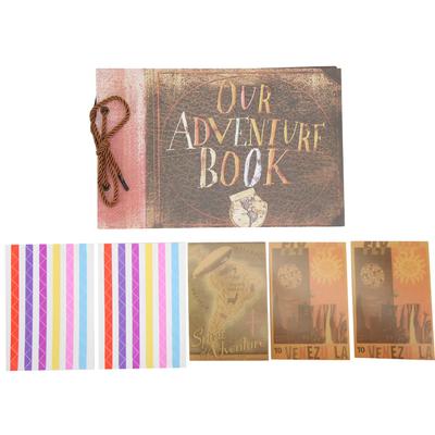 DIY Handgemachtes Scrapbook Fotoalbum Set mit bunten Stickern für Familienfeier Reisezeit Retro