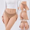 4Pcs Sexy Hollow Lace G-String Girl Underwear Cotton Ladies Thongs Solid Seamless Soft Female Panties Low Waist Lingerie