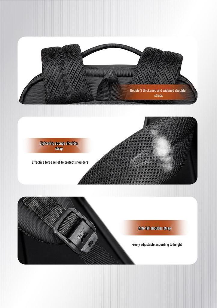 Men's Waterproof Business Backpack - Large Capacity, Multi-functional, Anti-theft, Luxury Commuter Bag.