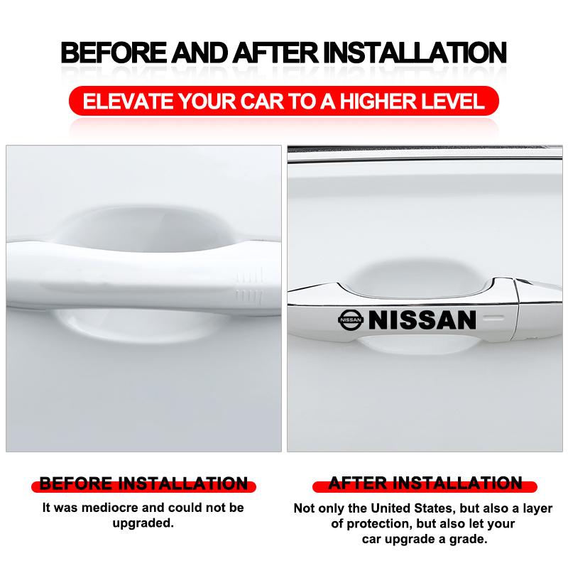 4 Buc. Autocolante Mânere Uși Auto Autocolante Anvelope Oglindă Retrovizoare Accesorii pentru Nissan Nismo Juke Leaf Micra K12 Note Patrol Qashqai J11 J10 Tiida Versa