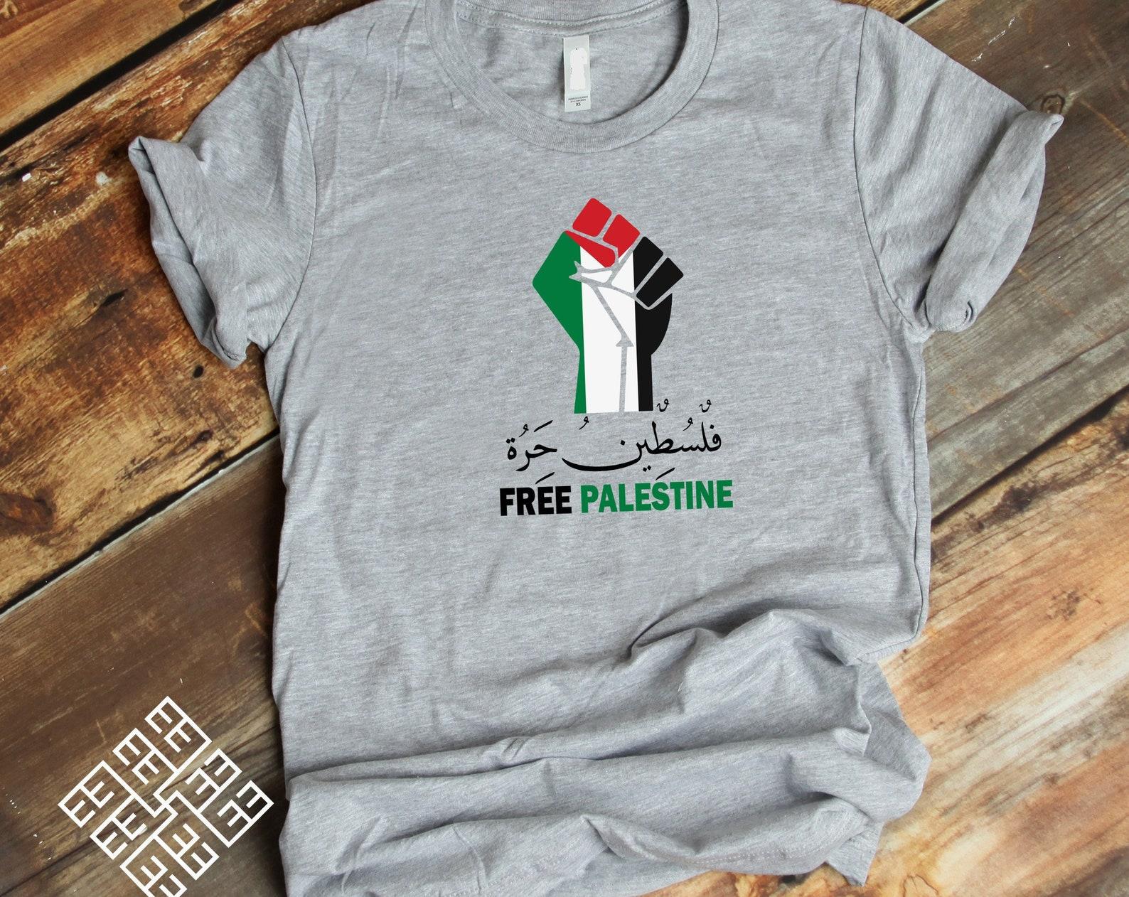Free Palestine Arabic T shirt, Support Palestine, I Stand With Palestine Graphic Tee Shirt, Free Gaza T shirt, Palestine Supporters T shirts 3XL
