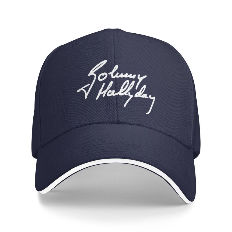 Custom French Rock Legend Johnny Hallyday Baseball Cap for Unisex Women Breathable Dad Hat Streetwear
