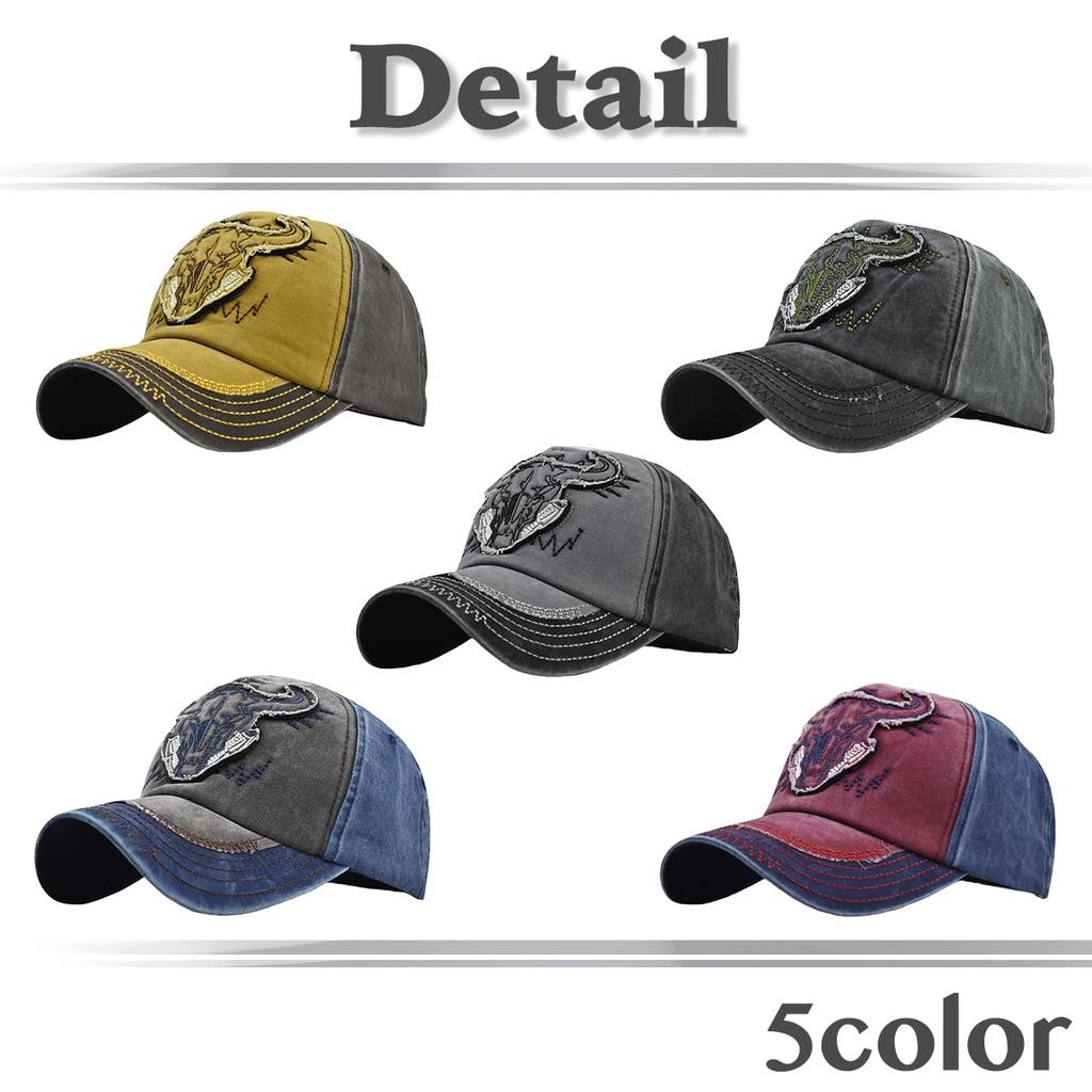 Baseboll CZA442 [Vit Tand] Hatt, Keps, Keps, Broderad, Tvättad, Justerbar, Vardaglig, Snygg, Herr, Dam, (grå)
