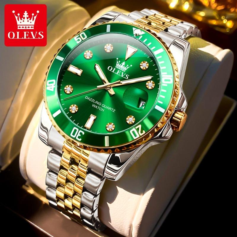 OLEVS Pánské hodinky Luxusní originální hodinky Quartz Trendy Módní Značka Automatic Date Vodotěsné pánské hodinky