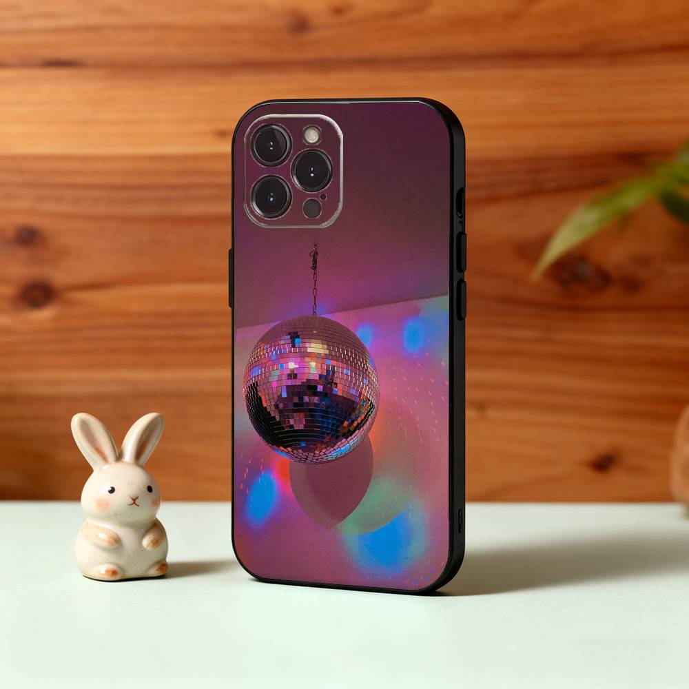 

Чехол для телефона D-Disco Ball Art для iPhone17 16 15 14 13 12 11 Pro Max Plus, 5G, Мягкий Черный Чехол iPhoneXSMAX