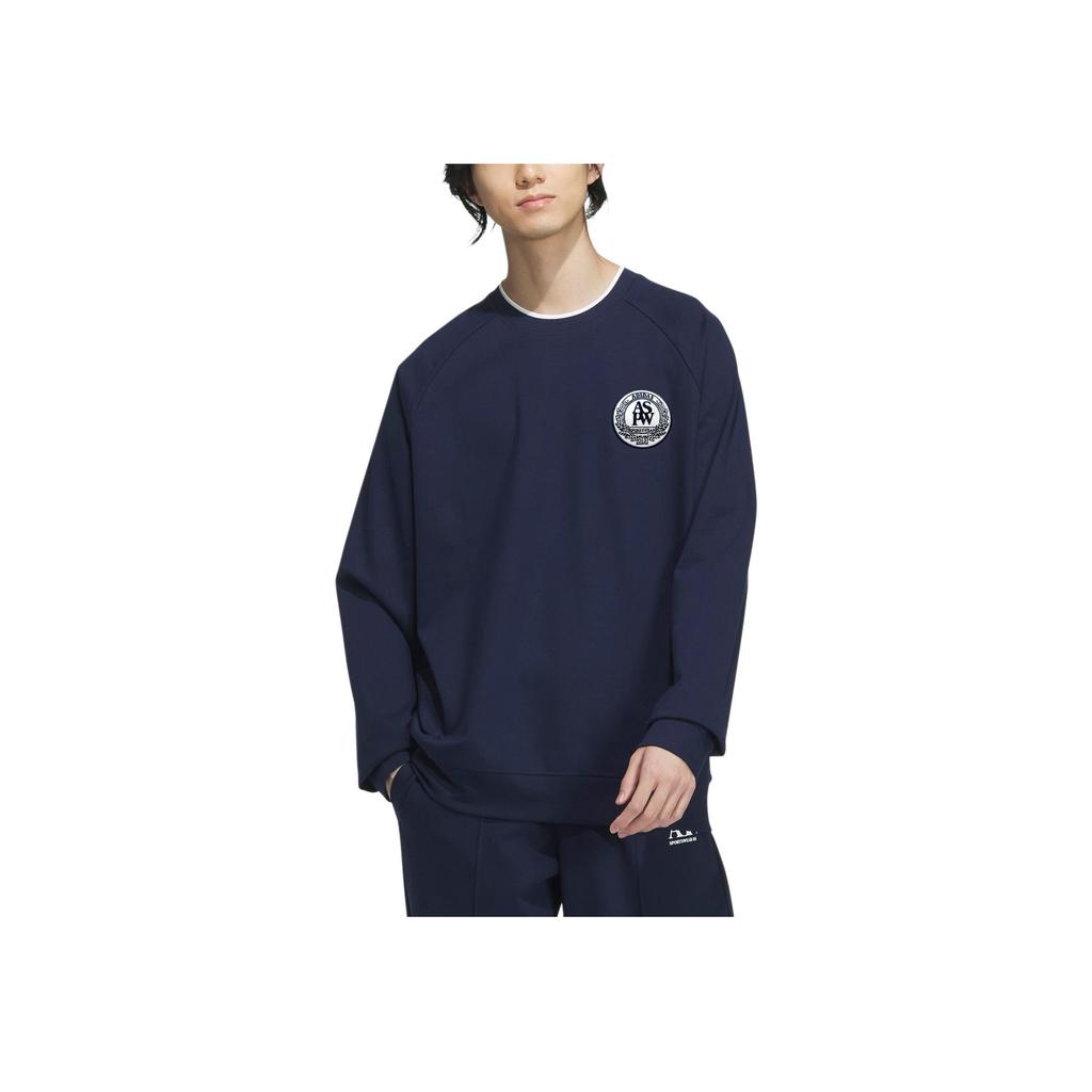 adidas Verbiage Doppelstrick-Sweatshirt mit Buchstabenprint und Colorblock-Kragen Herren-Sweatshirt Marineblau JE3665