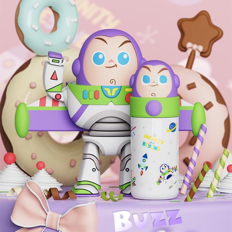 Cartoon Design Thermos Cup 316 Stainless Steel Doll Cup with Heart Shaped Hidden Handle Student Household Water Bottle Girl Gift