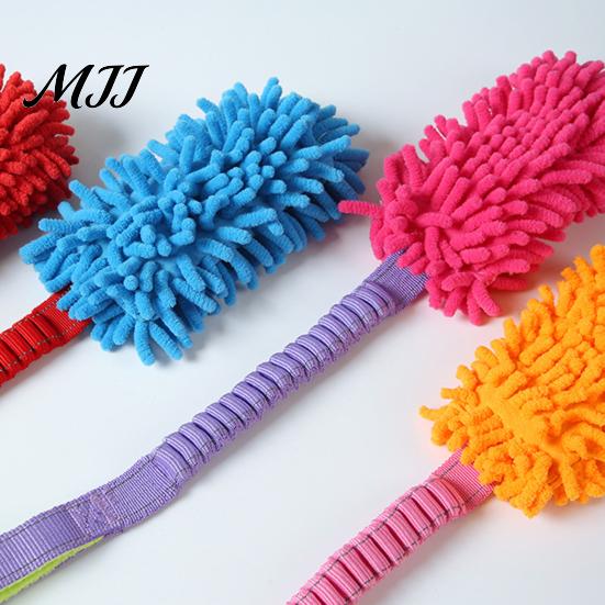 Durable Dog Chew Toys Rope Toy, Interactive Plush Tug with Reinforced Handles, Tear Proof Dental Cleaning Polyester Toy for Small Large Dogs