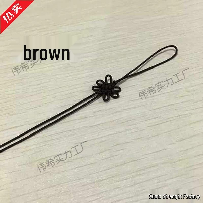 

Handmade Nylon Chinese Knot Tassel with Jade Thread: Square Flower Ornament for Year of the Horse