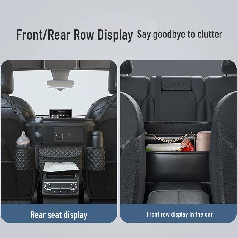 Organizér do mezery a na zadní stranu autosedačky z Nappa kůže: Multifunkční úložný vak