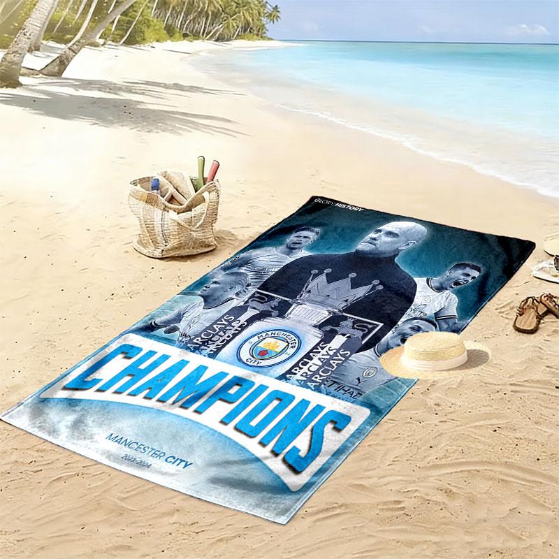 The Blues Print Beach Towel, Large Soft Quick Dry Towel for Beach Camping Swimming