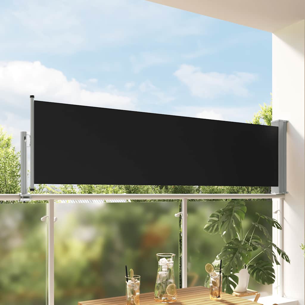Retractable Side Awning 80*300 Cm Black