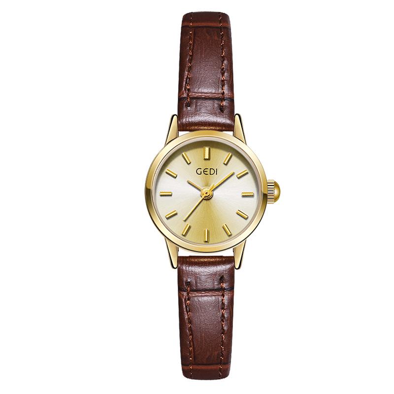 

Gedi Элегантные женские часы с маленьким циферблатом - Изысканный дизайн с кожаным ремешком для студентов