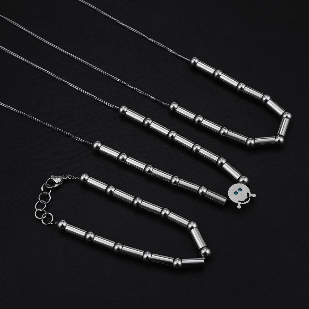 Niche Dark Titanium Steel Hip Hop Necklace - Unisex Trendy Fashion Chain for Sweatshirts