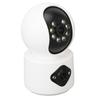Security Camera Dual Lens HD Night Vision 2 Way Intercom Smart Indoor Camera 100‑240V EU Plug