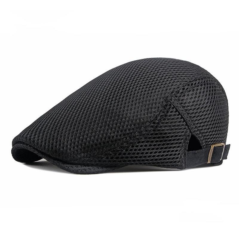 Vintage-Inspired Unisex Mesh Beret - Breathable & Adjustable - Sun-Protective Ivy Cap for Golf, Hunting & Driving - Stylish Summer Flat Hat