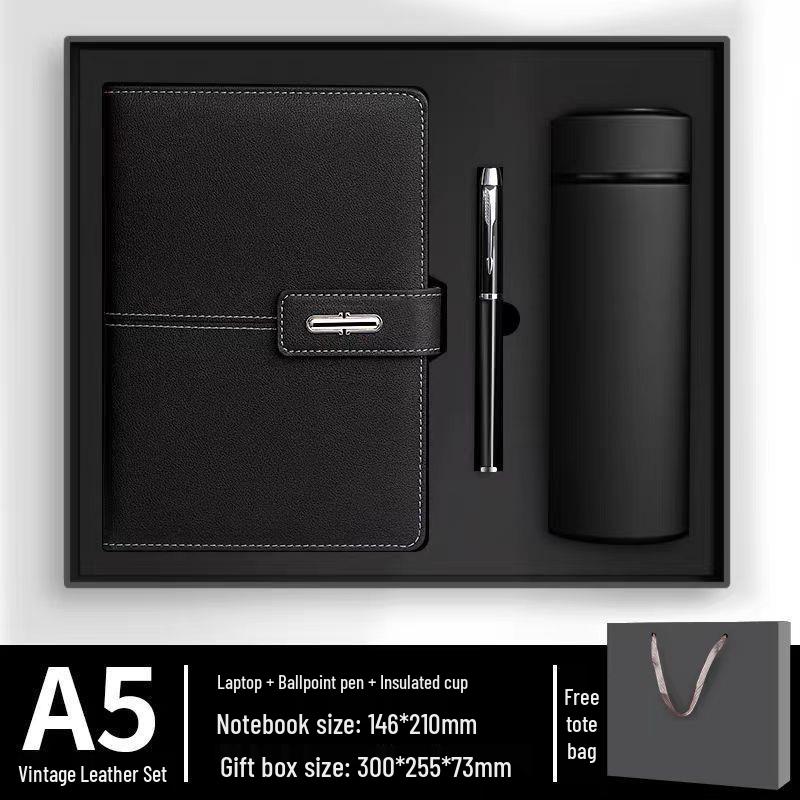 Corporate Gift Set: A5 Notebook, Thermos Cup, B5 PU Diary with Custom Logo