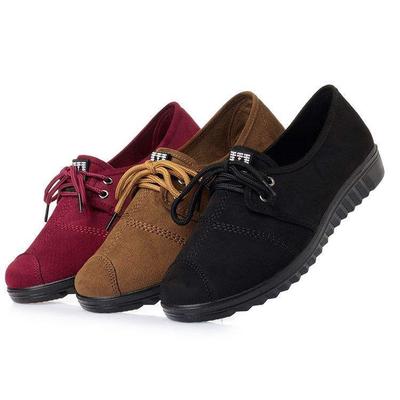 Flat-soled Single Shoes Old ******* Cloth Shoes Female Mother Shoes In the Elderly S**t-soled Non-slip ****** and Autumn Grandma Shoes