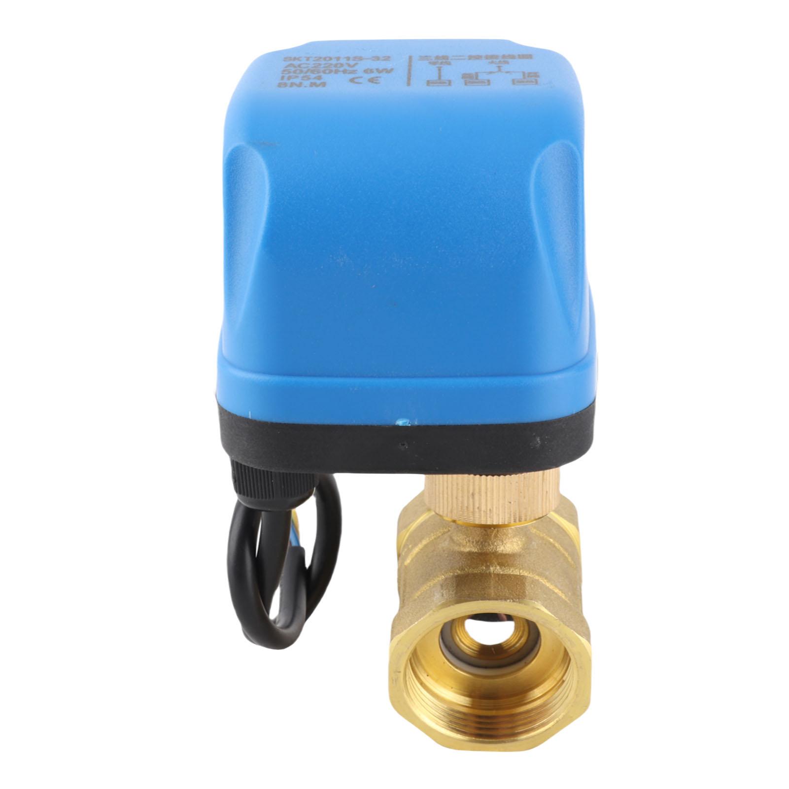 

Electric Ball Valve 2‑Way 3‑Wire 2‑Control IP54 Protection Synchronous Motor Blue AC220V