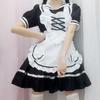 Black maid dress, innocent and cute maid dress princess dress cos costume, anime cosplay costume