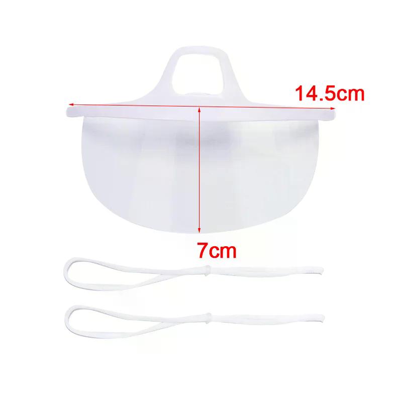 1Pcs Reused Transparent Anti-fog Anti-saliva Mouth Shield Plastic Mouth Cover