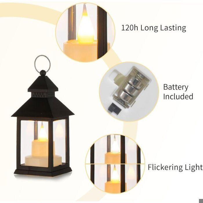 Lanternes LED - AIMOONSA - lanternes LED - Lot de 10 - Piles incluses - 15 cm