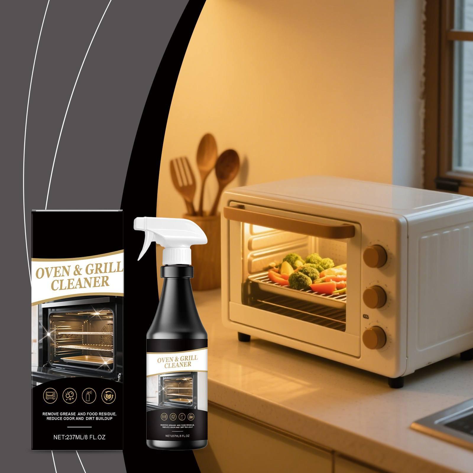 

Средство для чистки духовки Бытовое средство для чистки кухни Масло и грязь Спрей для чистки духовки Подходит для различных духовок, 237 мл One Size белый