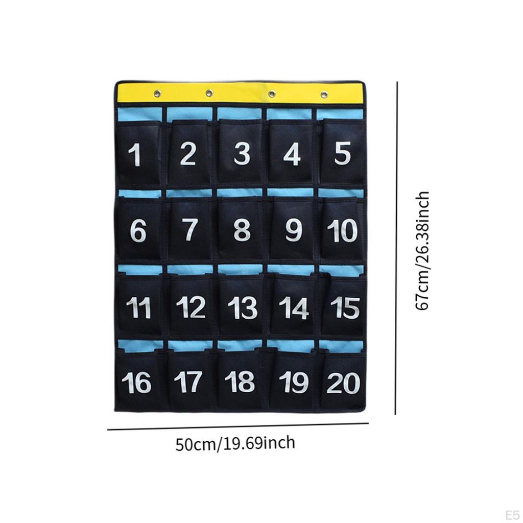 Pocket Chart Hanging Wall Door Storage Organizer Decor Easy Install Bag Holder for Sundries
