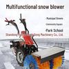 Electric Snow Sweeper: Compact Snow Thrower with Roller Brush for Road and Sidewalk Cleaning