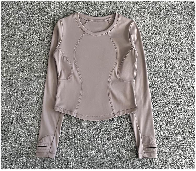 Women s Slimming Long Sleeve Yoga Top for Pilates, Running, and Fitness Medium