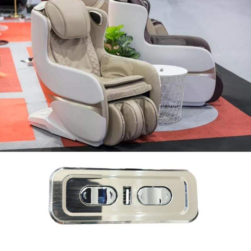 ABS Electric Recliner Switches Double Motor Controllers Silents Operations USB Charging Ergonomic Handheld Designs