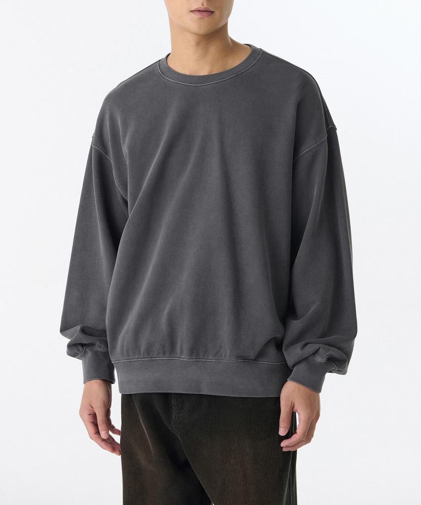 MUSINSA STANDARD Pigment Oversized Sweatshirt [Charcoal Gray]
