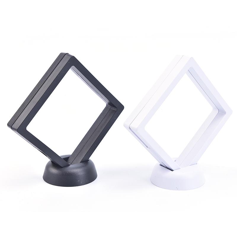 Suspended Floating Display Case Earring Coin Gems Ring Jewelry Stand Holder Box