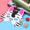 Toyvian Cute Hand-painted Animal Masks, Fox Masks, Cat Masks, Half Masks, DIY Unpainted Face Masks for Disguise, Balls, Costume Parties, Birthdays, Pa