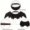 1/3 szt. Regulowany Kostium Czarnego Kota ze Skrzydłami Nietoperza Akcesorium Halloweenowe dla Zwierząt Domowych Kotów i Małych Psów Festiwalowa Zabawa Przebraniowa Cosplay Akcesoria