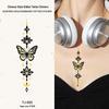 Chinese Style Waterproof Phoenix & Koi Tattoo Sticker - Long-lasting, Aesthetic Dunhuang Design for Arm & Collarbone