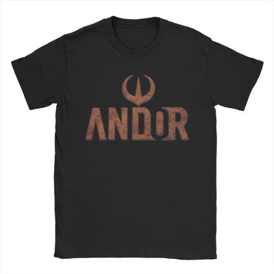 Men's Andor Raised Logo T Shirt Cotton Clothes Humorous Short Sleeve Round Collar Tees New Arrival T-Shirt