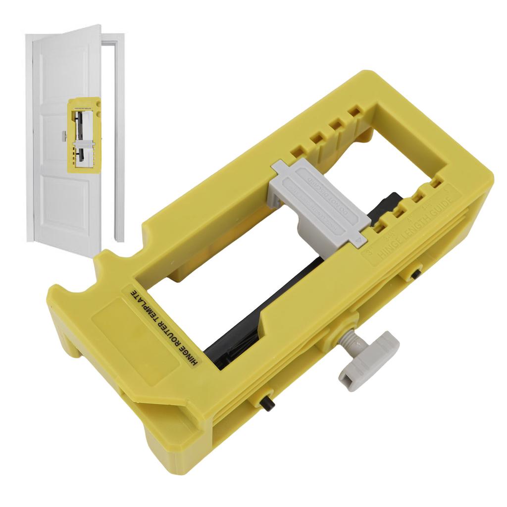Door Hinge Jig Plastic Built In Depth Gauge Portable Door Hinge Router Template for Construction Site