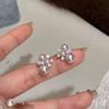 Gentle Rose Pearl Zircon Stud Earrings New Women's Earrings