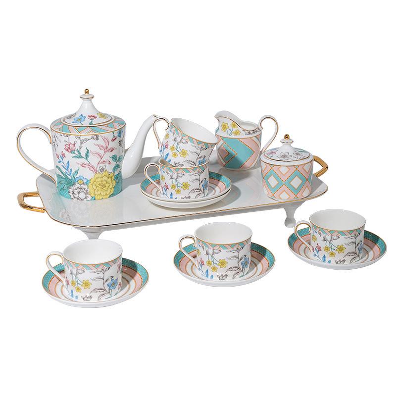 Coffee Cup Set, Complete Set Of High-Value Household Latte Latte Coffee Cup Saucer, Kettle With Tray To Make Tea Cup Saucer